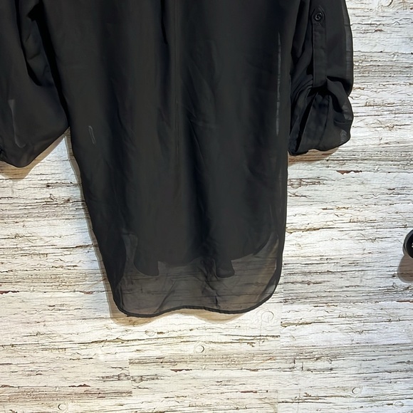 Stella tweed black sheer top  size medium - Picture 11 of 11